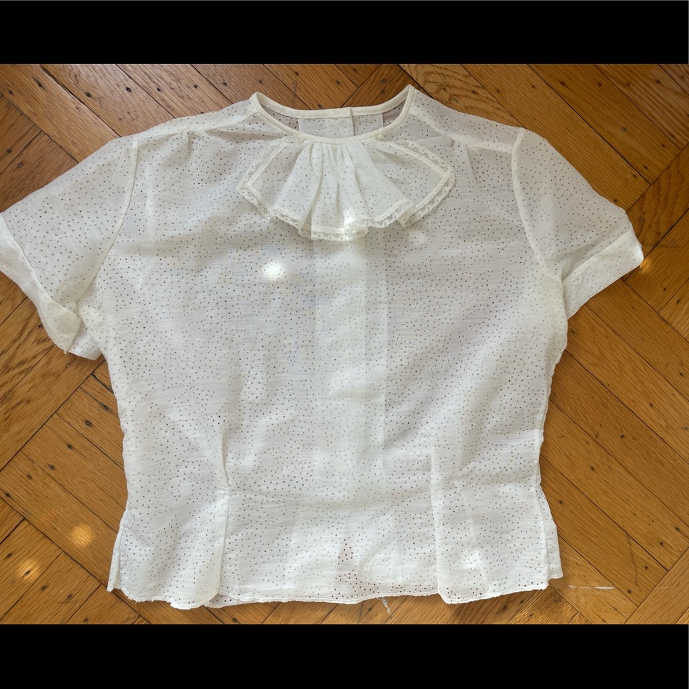 Frances May lace top with cute detailed buttons lining back